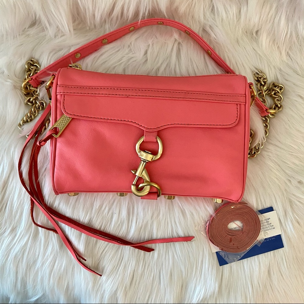 Rebecca Minkoff Mini Mac Coral with Gold Hardware